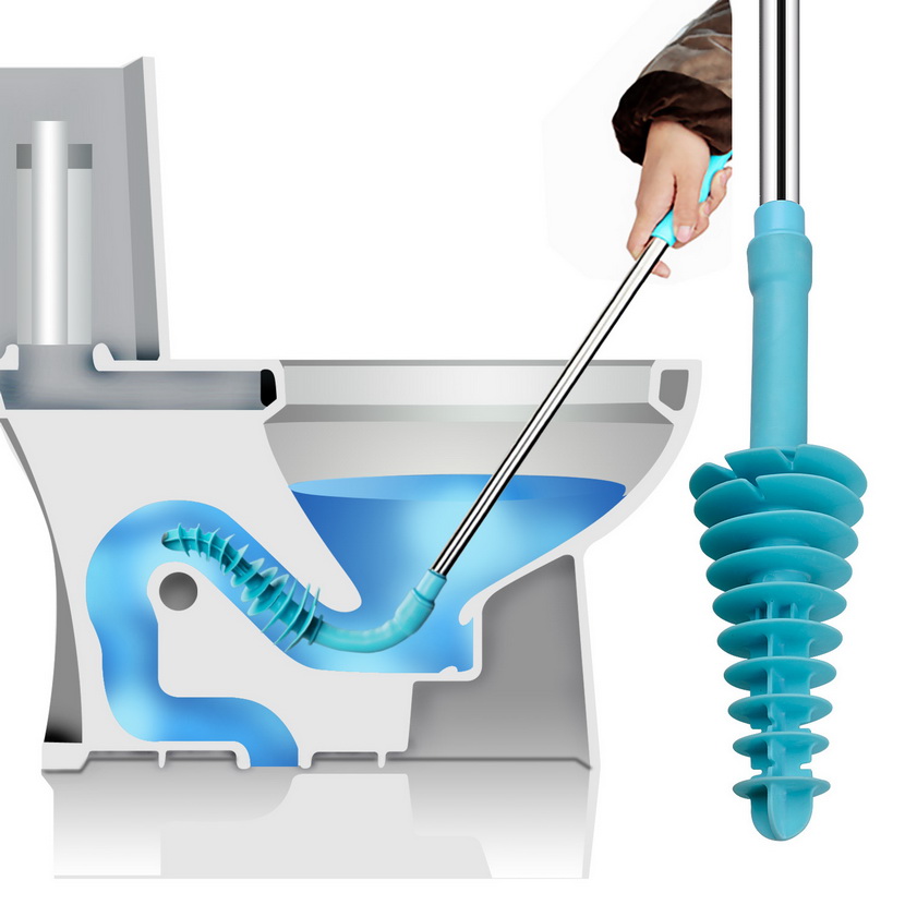 Toilet Plunger, Samshow Toilet Dredge Designed for Siphon-Type, Power Cleaned Toilet Pipe, Patented
